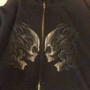 Skull zip up hoodie